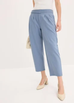 Sale Pantalón de punto con pinzas Mujer Pantalones