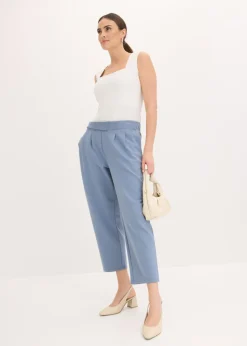Sale Pantalón de punto con pinzas Mujer Pantalones