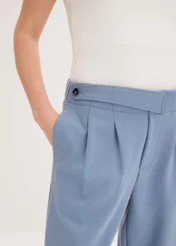 Sale Pantalón de punto con pinzas Mujer Pantalones
