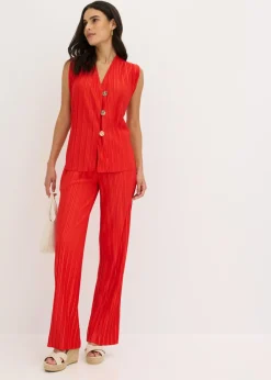 Clearance Pantalón de punto con plisado Mujer Pantalones