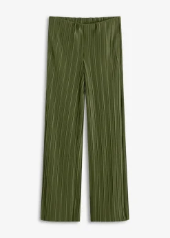 New Pantalón de punto con plisado Mujer Pantalones