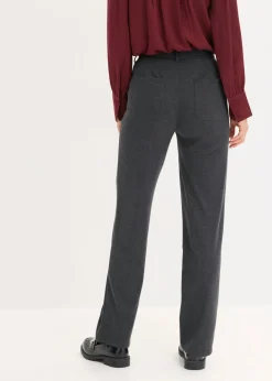Online Pantalón de punto de algodón con ribete Mujer Pantalones