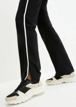 Discount Pantalón de punto de algodón con elástico Mujer Básicos|Pantalones