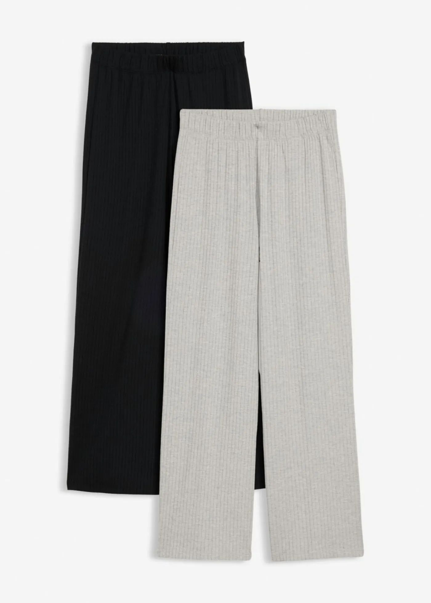 Sale Pantalón de punto de canalé (2 unidades) Mujer Pantalones