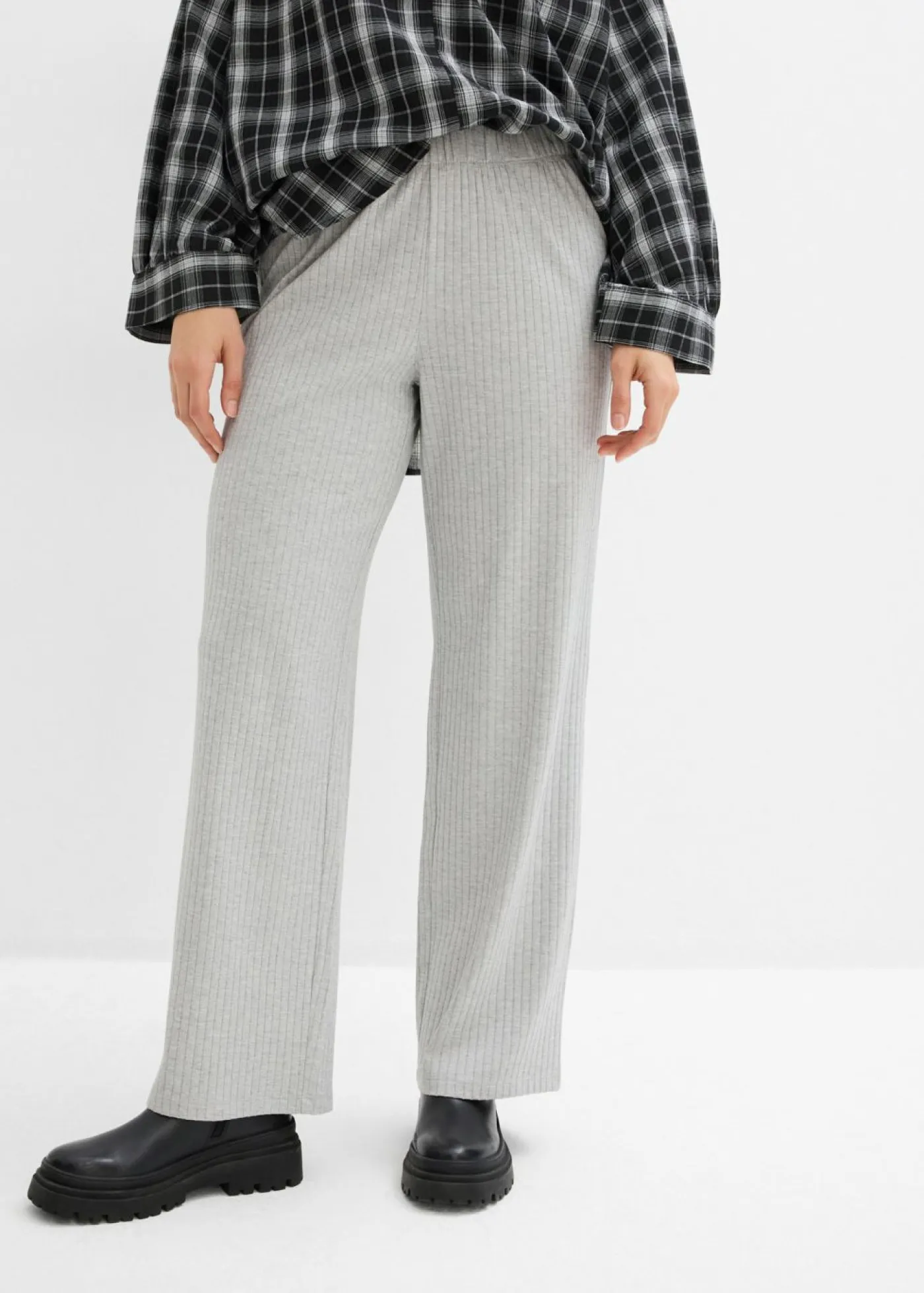 Sale Pantalón de punto de canalé (2 unidades) Mujer Pantalones
