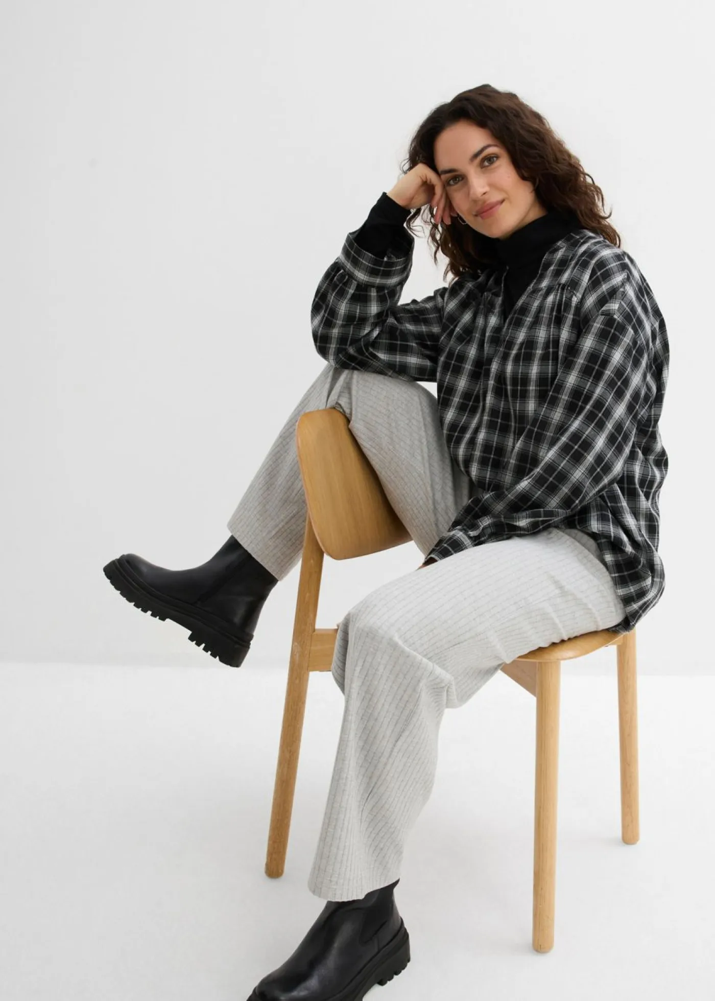 Sale Pantalón de punto de canalé (2 unidades) Mujer Pantalones