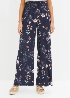 Clearance Pantalón de punto de crepé ligero Mujer Pantalones