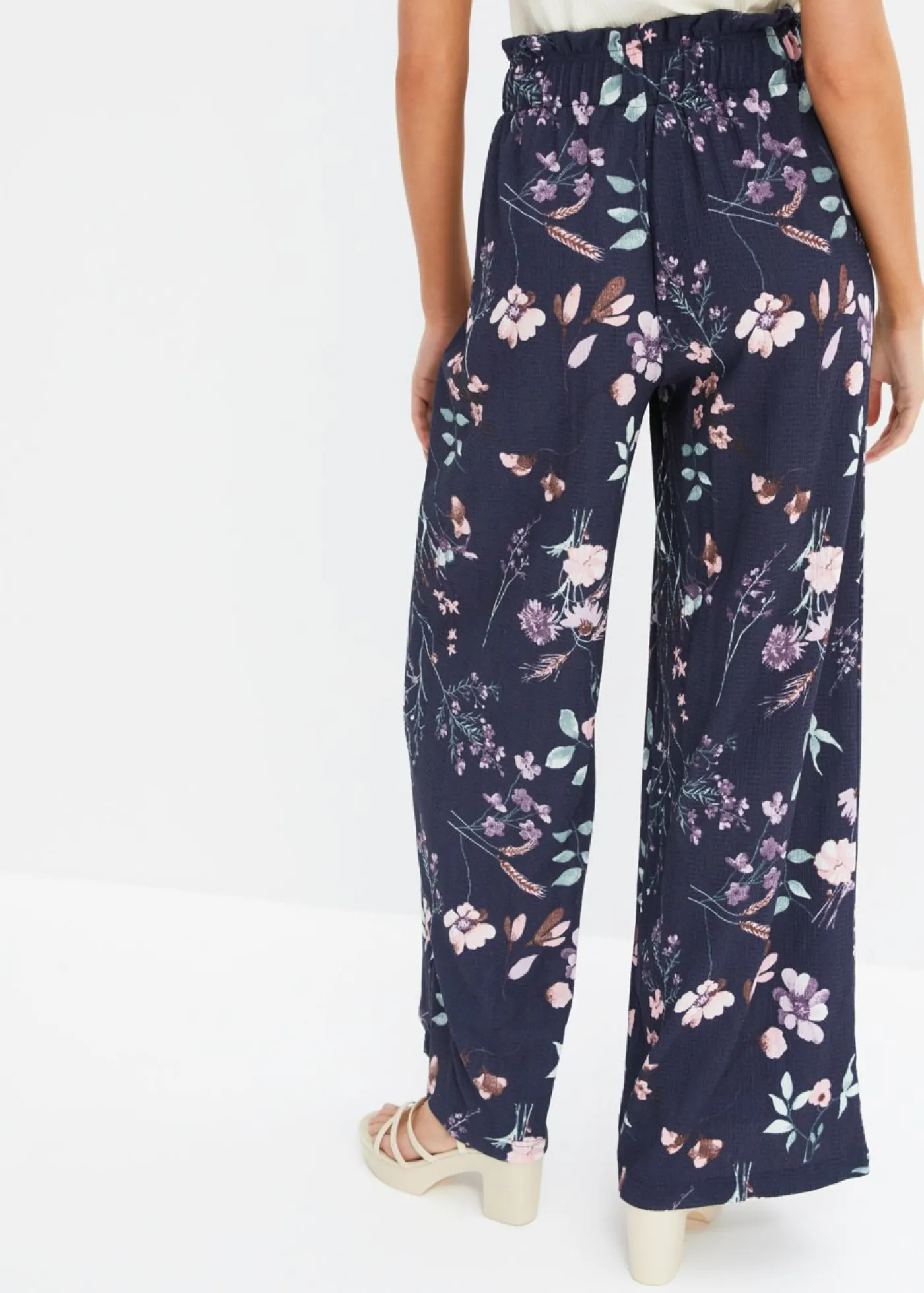 Clearance Pantalón de punto de crepé ligero Mujer Pantalones