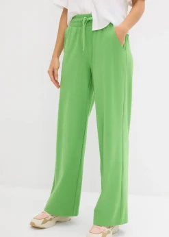 Outlet Pantalón de punto de interlock Mujer Pantalones