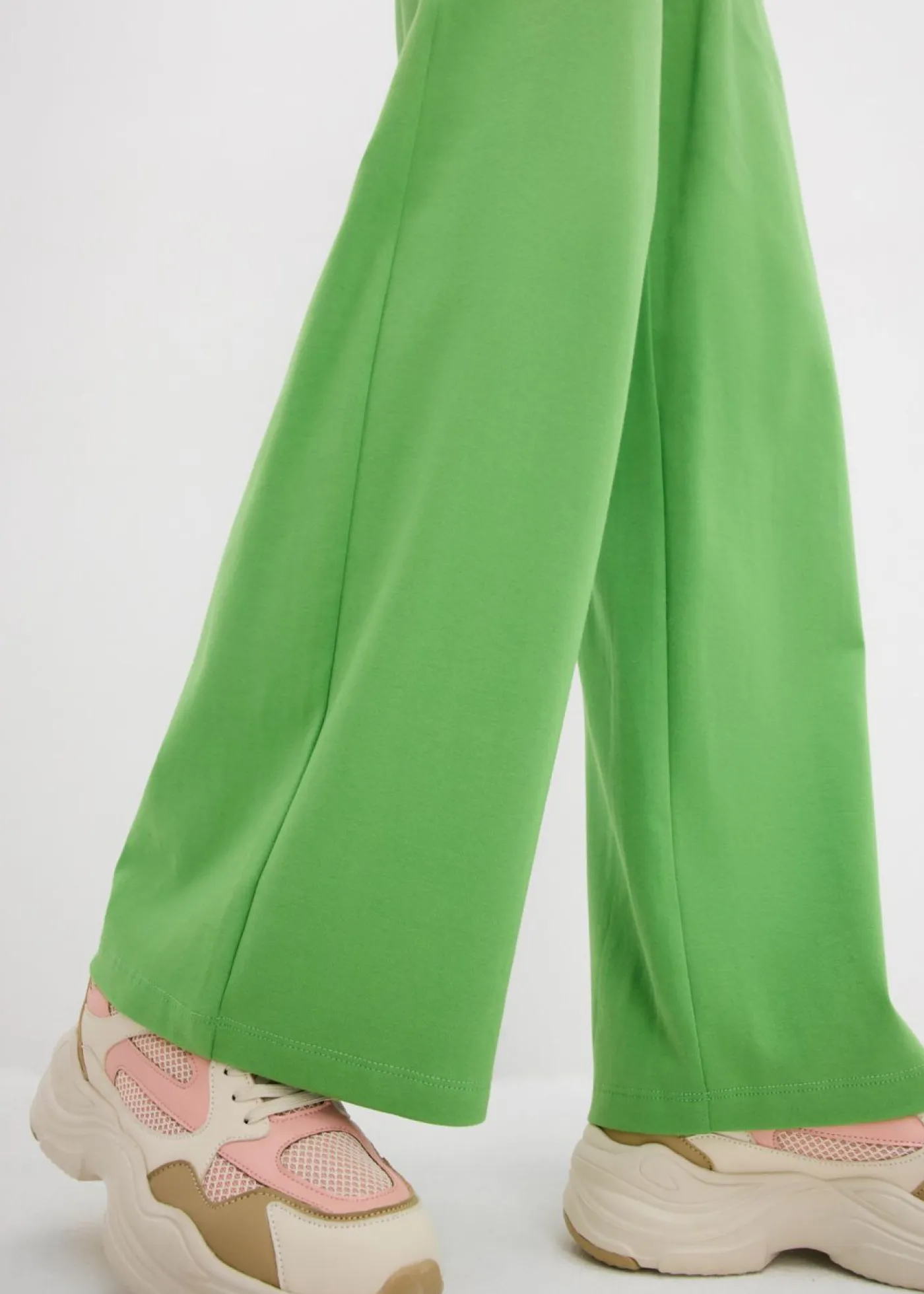 Outlet Pantalón de punto de interlock Mujer Pantalones