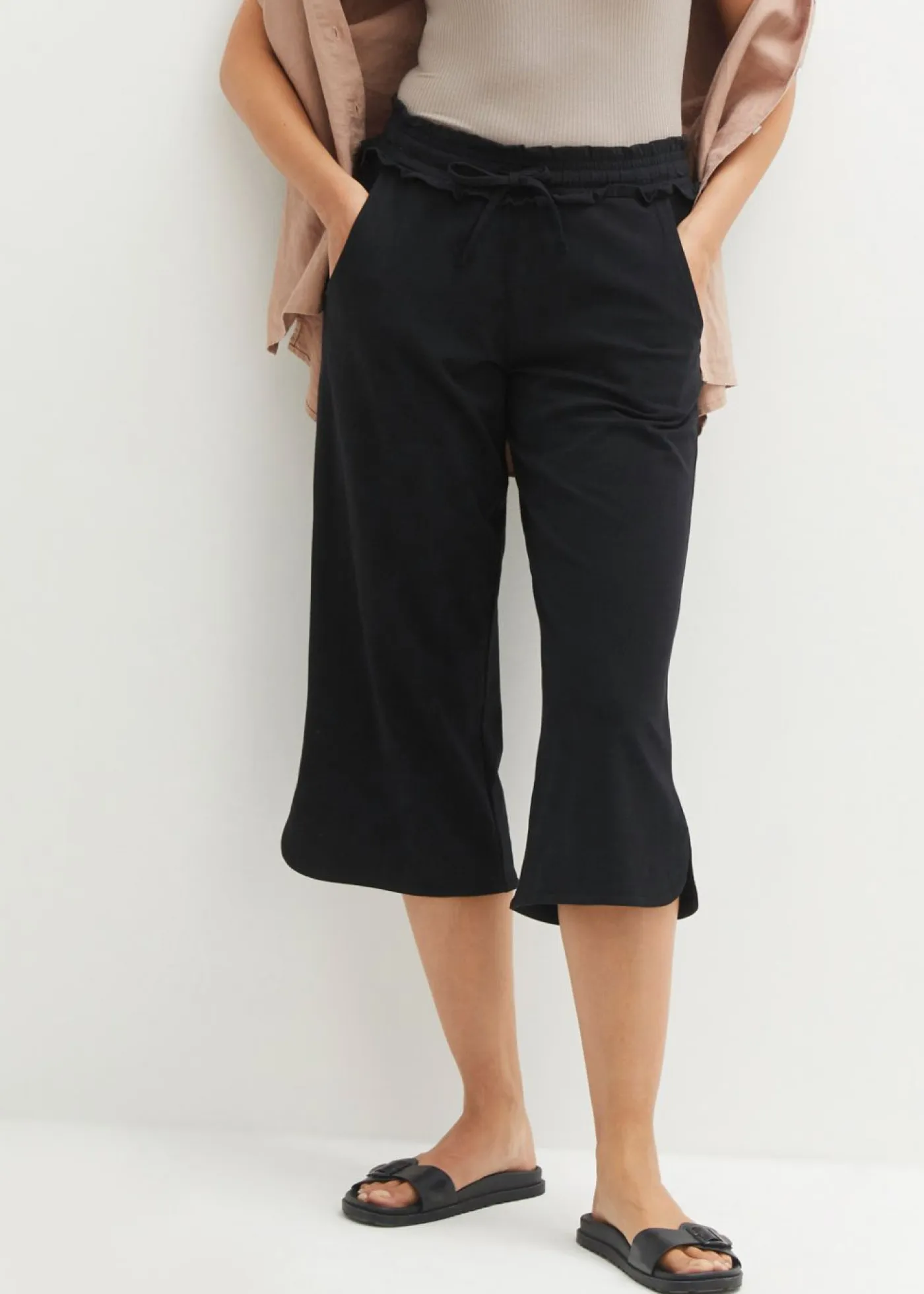 Pantalón de punto de mezcla de algodón Mujer Pantalones