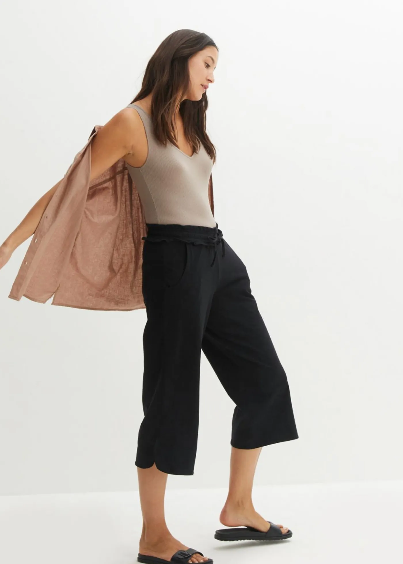 Pantalón de punto de mezcla de algodón Mujer Pantalones