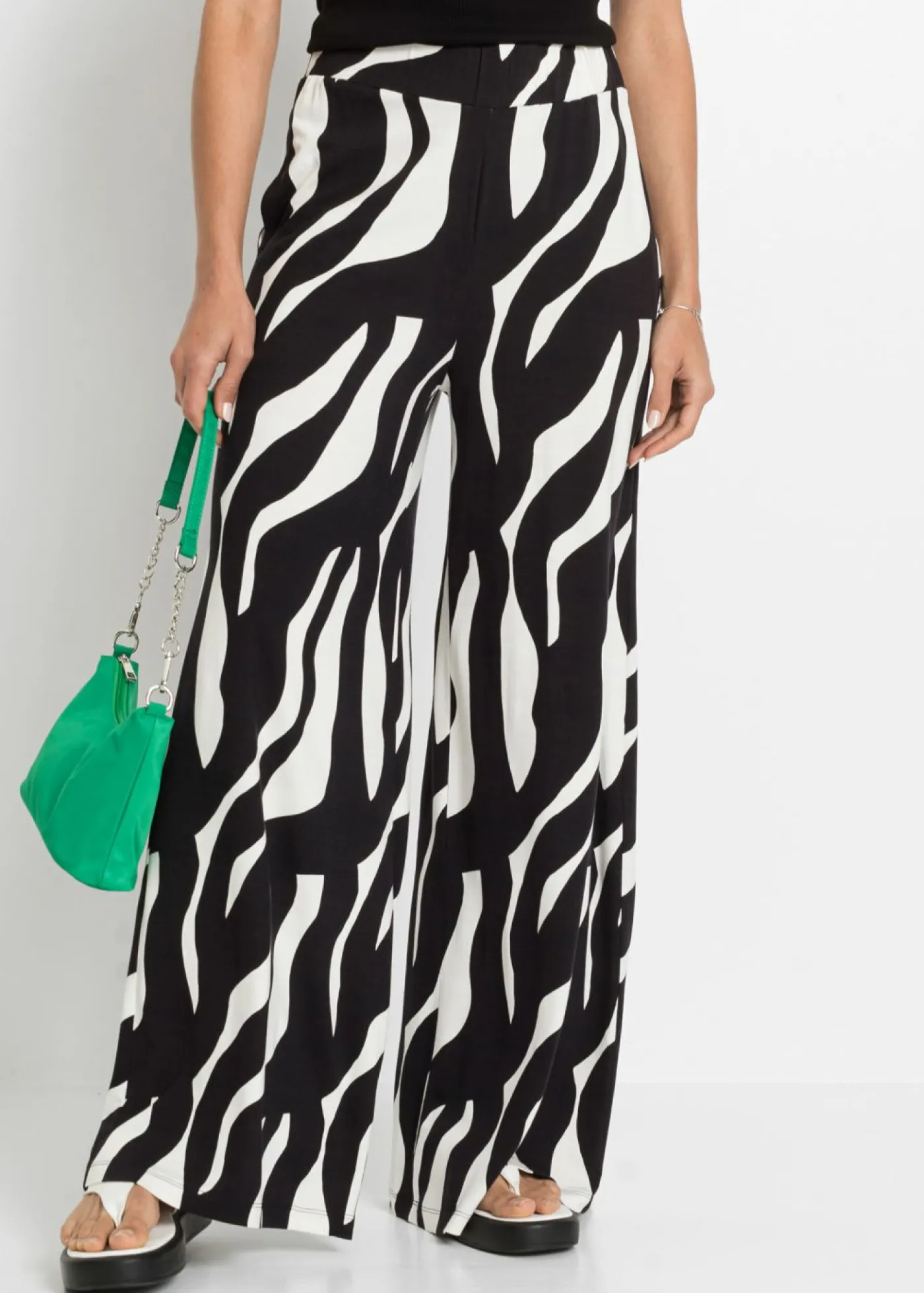 New Pantalón de punto de mezcla de viscosa suave Mujer Pantalones