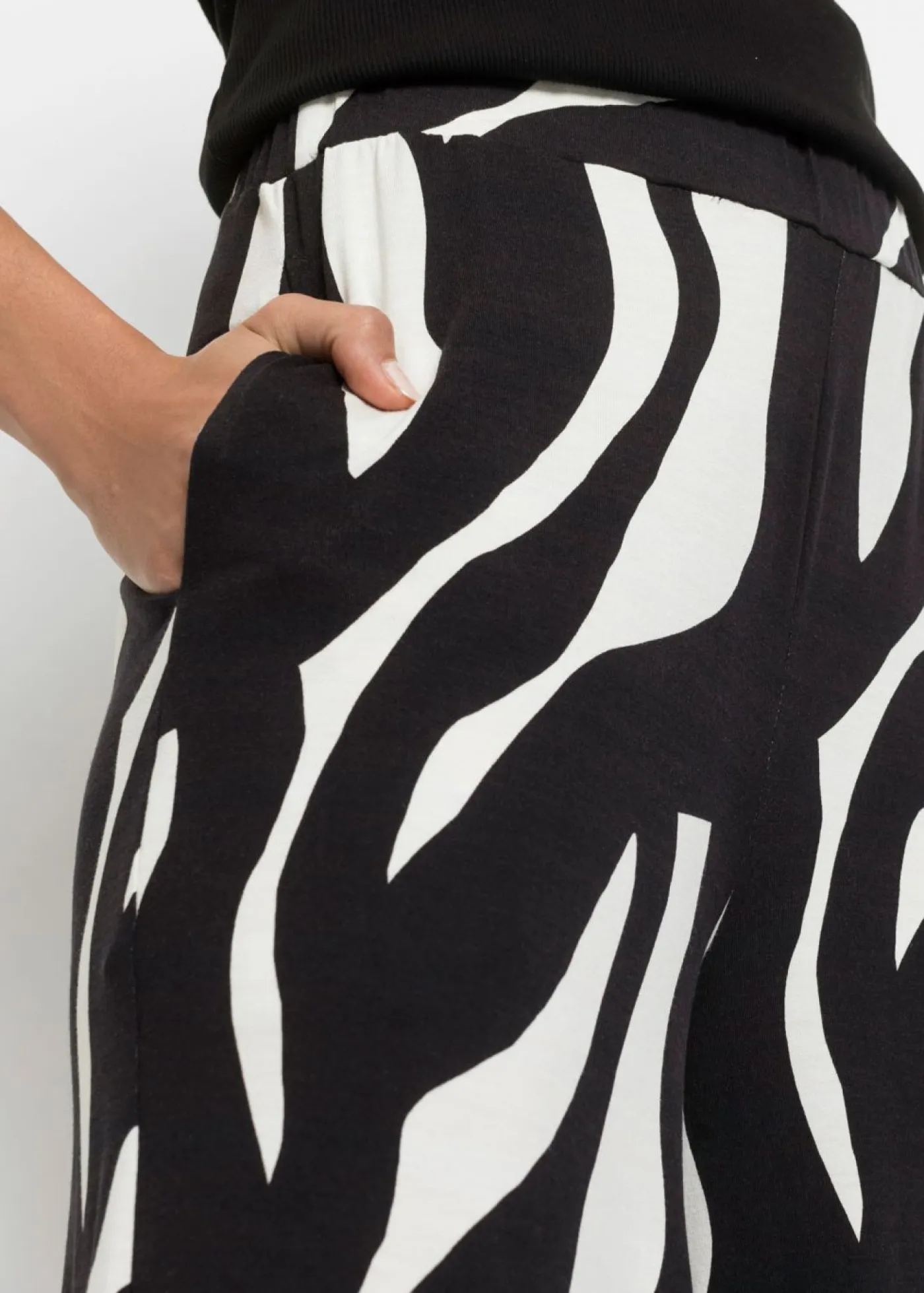 New Pantalón de punto de mezcla de viscosa suave Mujer Pantalones