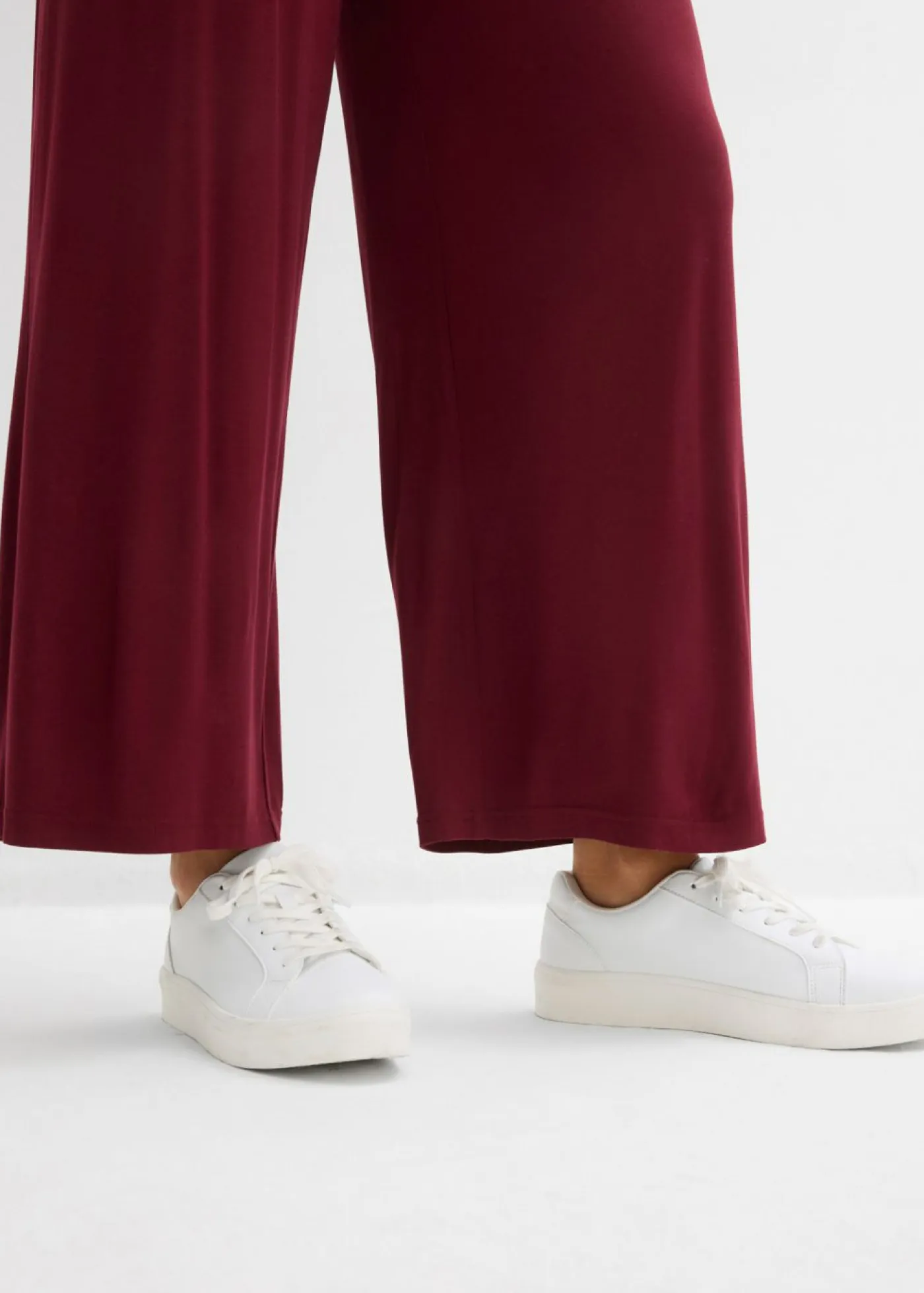 Discount Pantalón de punto de mezcla de viscosa fluida, largo 7/8 Mujer Pantalones|Novedades