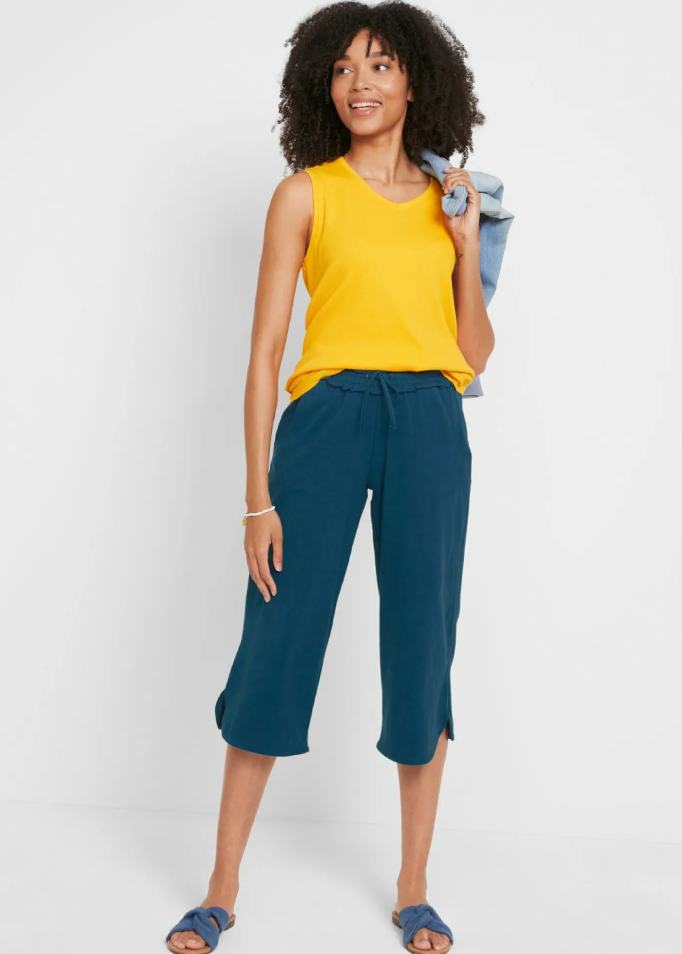Online Pantalón de punto de mezcla de algodón Mujer Pantalones