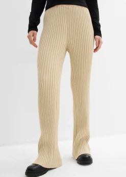 Discount Pantalón de punto de mezcla de viscosa suave Mujer Pantalones