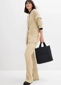 Discount Pantalón de punto de mezcla de viscosa suave Mujer Pantalones