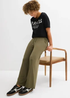 Best Pantalón de punto de mezcla de viscosa fluida Mujer Pantalones|Novedades