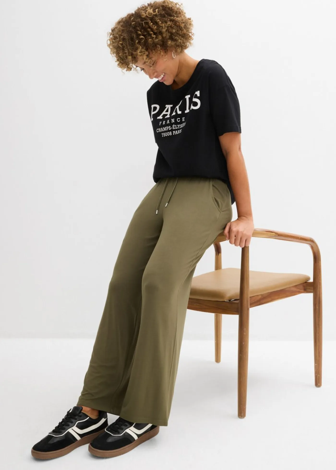 Best Pantalón de punto de mezcla de viscosa fluida Mujer Pantalones|Novedades