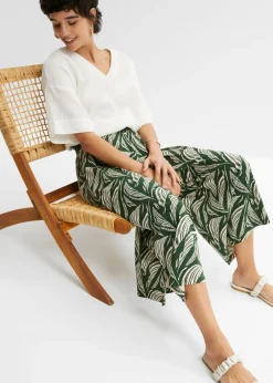 Sale Pantalón de punto de mezcla de viscosa sostenible Mujer Pantalones