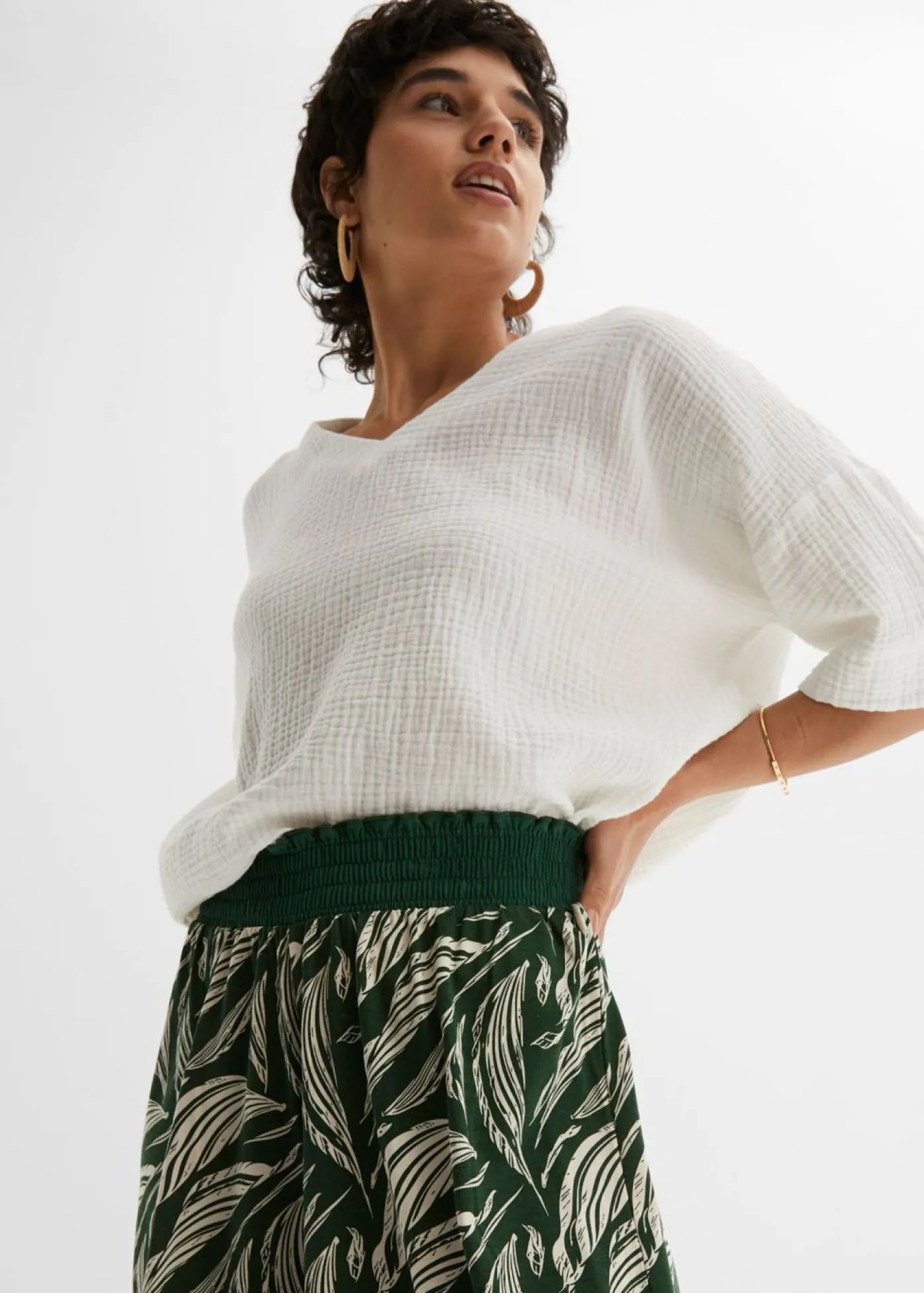 Sale Pantalón de punto de mezcla de viscosa sostenible Mujer Pantalones