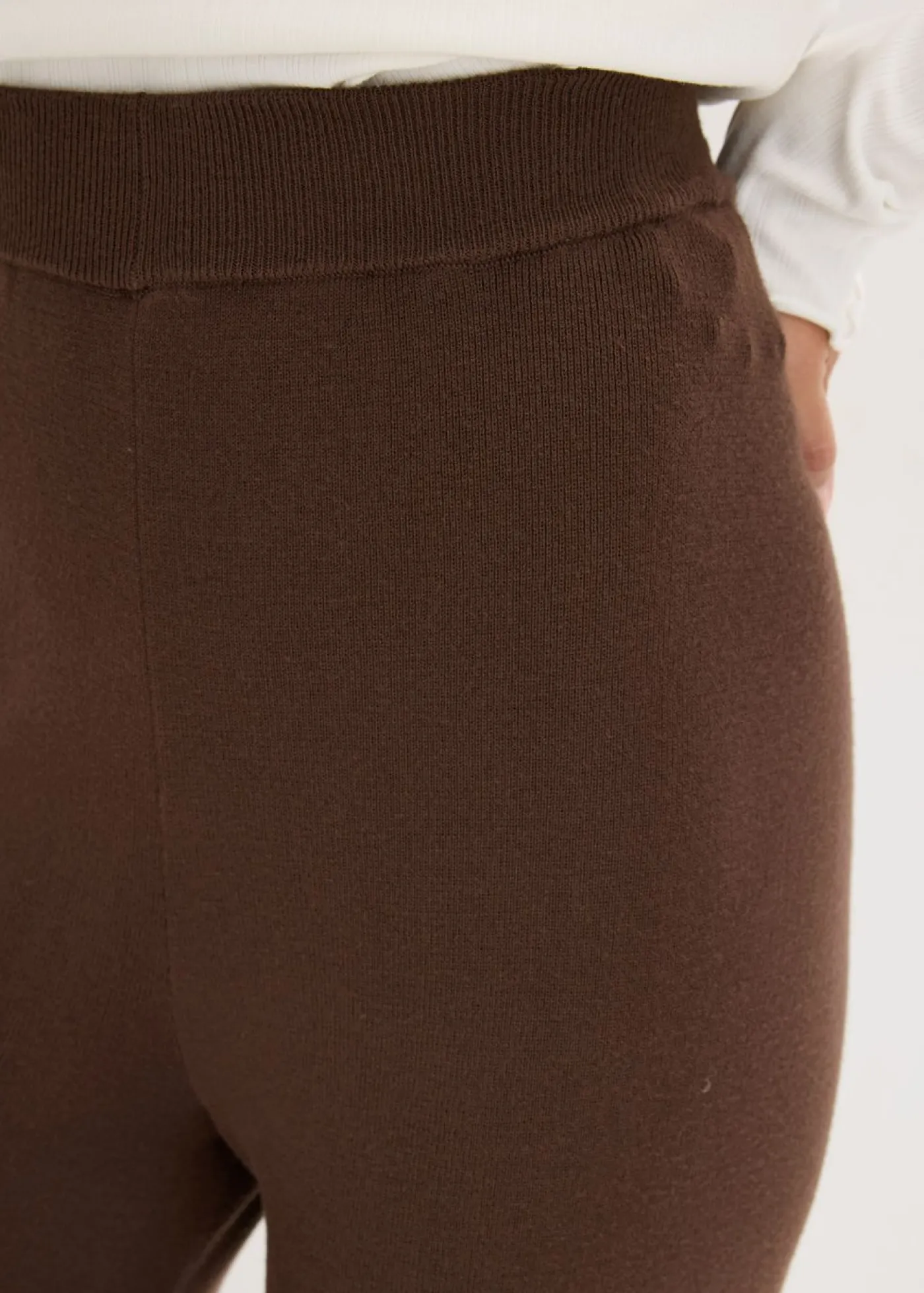 Clearance Pantalón de punto de mezcla de viscosa suave Mujer Pantalones