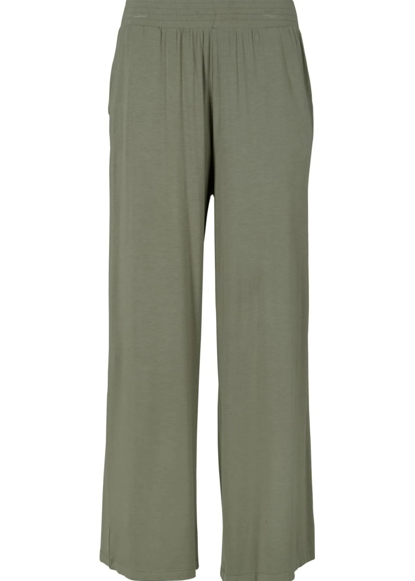 New Pantalón de punto de mezcla de viscosa fluida, largo 7/8 Mujer Pantalones|Novedades