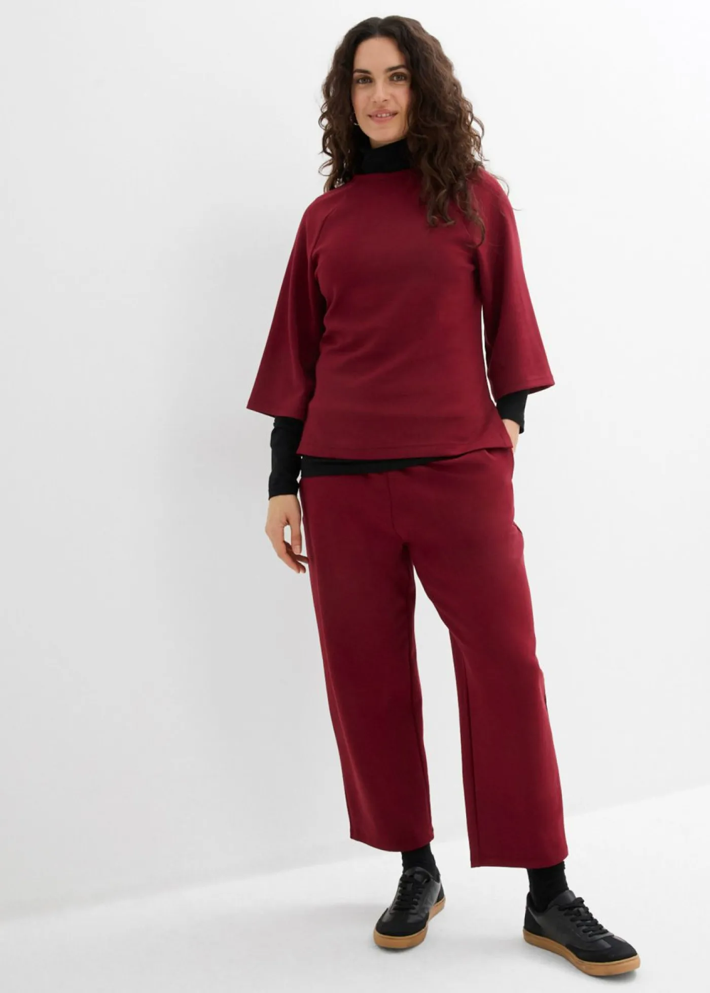 Online Pantalón de punto de neopreno con corte barrel Mujer Pantalones