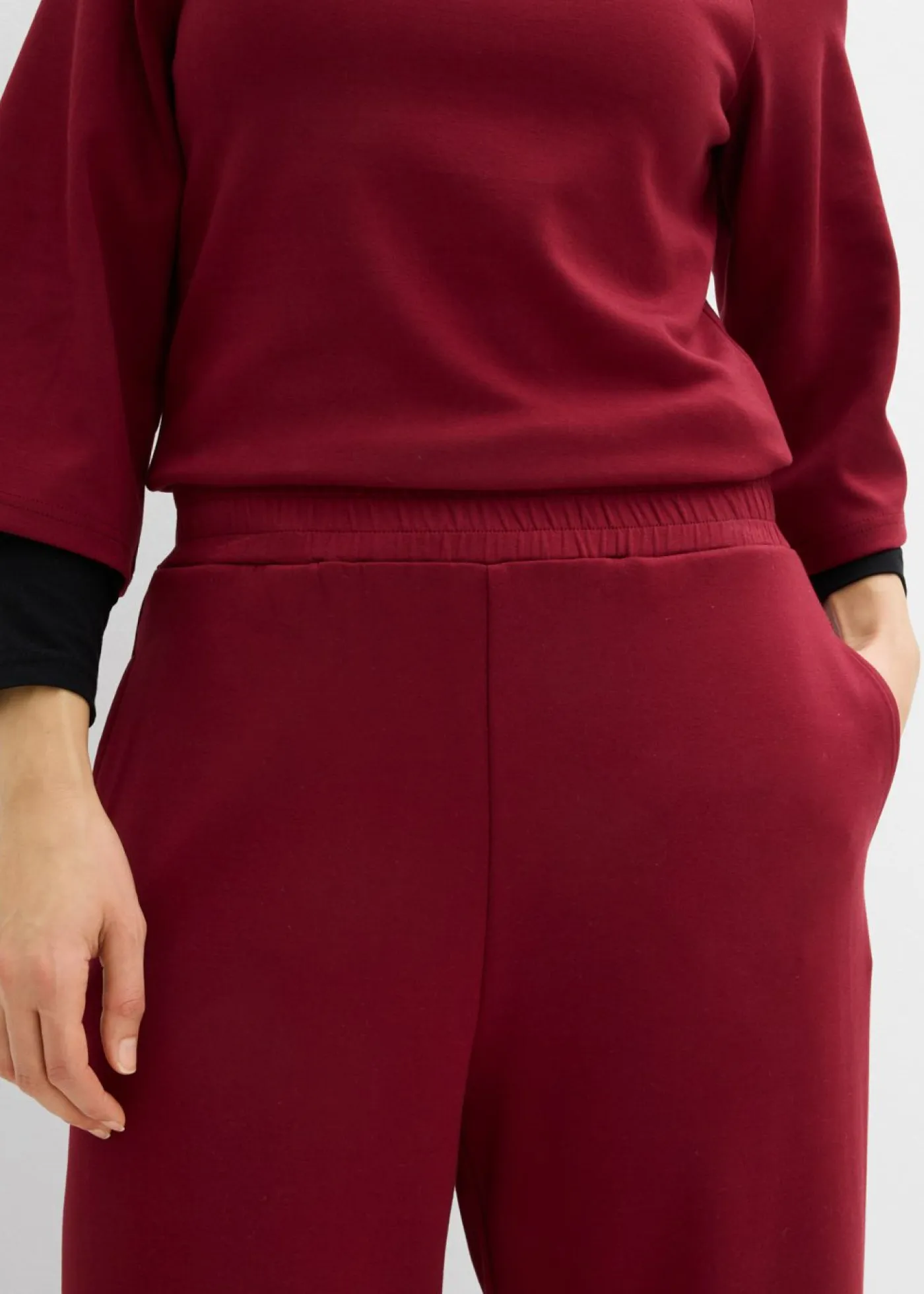 Online Pantalón de punto de neopreno con corte barrel Mujer Pantalones