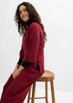 Online Pantalón de punto de neopreno con corte barrel Mujer Pantalones