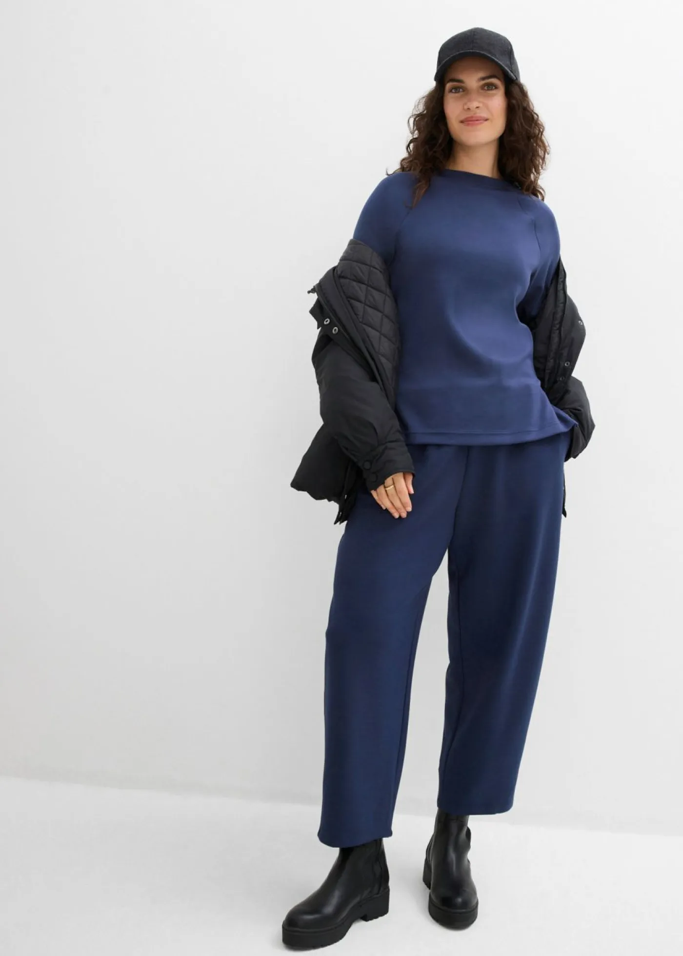 Sale Pantalón de punto de neopreno con corte barrel Mujer Pantalones