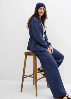 Clearance Pantalón de punto de neopreno con pinzas Mujer Ropa Cómoda|Pantalones
