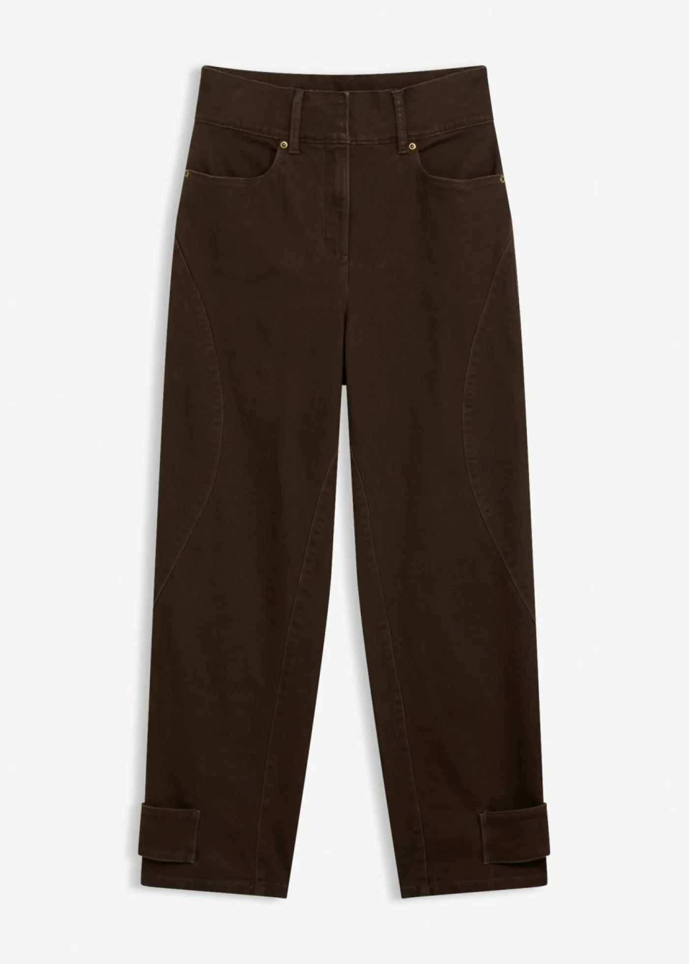 Discount Pantalón de sarga con cintura alta Mujer Pantalones