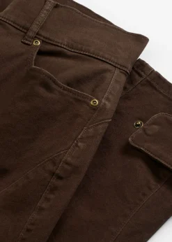 Discount Pantalón de sarga con cintura alta Mujer Pantalones