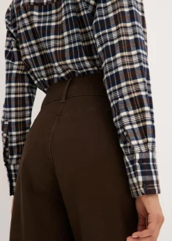Discount Pantalón de sarga con cintura alta Mujer Pantalones