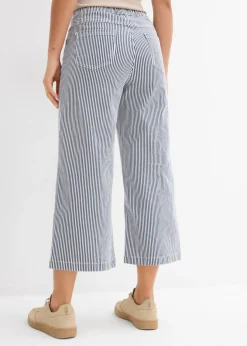 Hot Pantalón de sarga con cintura cómoda Mujer Pantalones