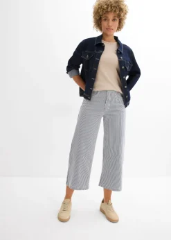 Hot Pantalón de sarga con cintura cómoda Mujer Pantalones