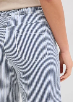 Hot Pantalón de sarga con cintura cómoda Mujer Pantalones