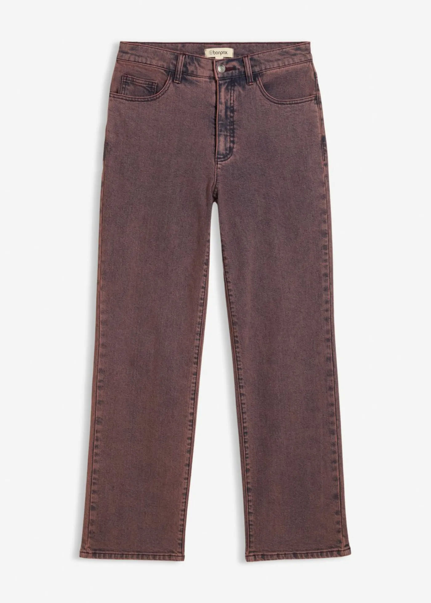 Pantalón de sarga con efecto lavado Mujer Pantalones