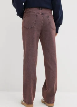 Pantalón de sarga con efecto lavado Mujer Pantalones