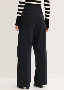 Outlet Pantalón de sarga de algodón puro Mujer Esenciales|Pantalones