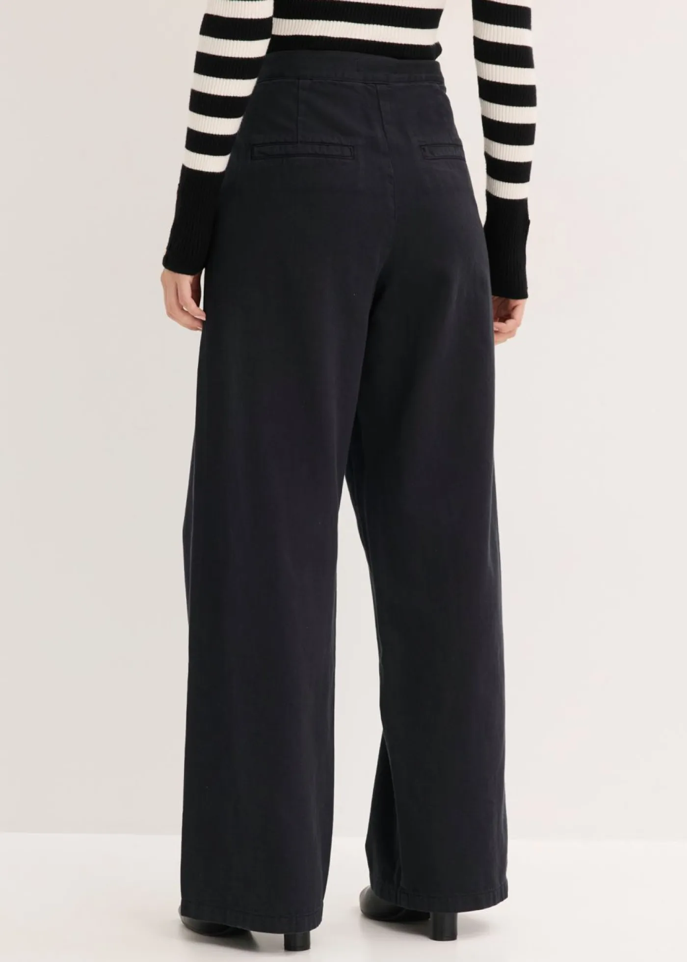Outlet Pantalón de sarga de algodón puro Mujer Esenciales|Pantalones