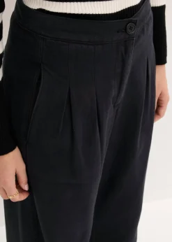 Outlet Pantalón de sarga de algodón puro Mujer Esenciales|Pantalones