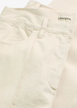 New Pantalón de sarga de algodón puro Mujer Pantalones