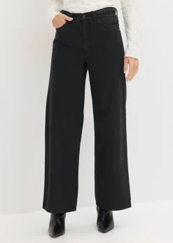 Outlet Pantalón de sarga de algodón orgánico puro Mujer Pantalones|Tallas Pequeñas