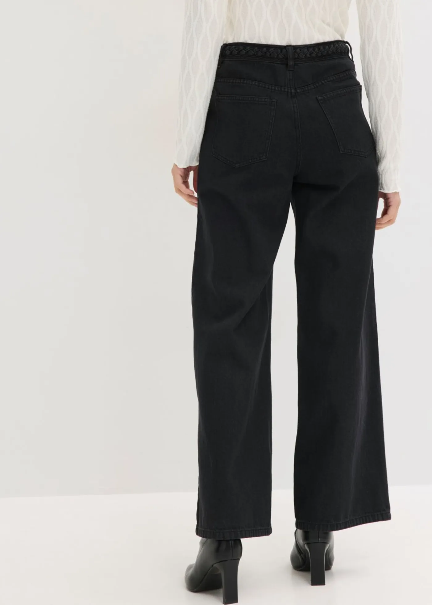 Outlet Pantalón de sarga de algodón orgánico puro Mujer Pantalones|Tallas Pequeñas