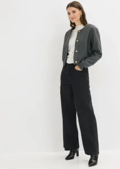 Outlet Pantalón de sarga de algodón orgánico puro Mujer Pantalones|Tallas Pequeñas