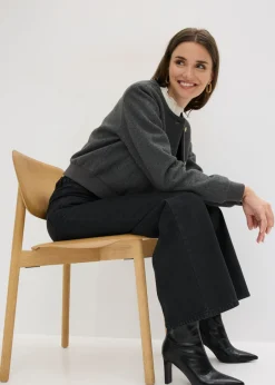 Outlet Pantalón de sarga de algodón orgánico puro Mujer Pantalones|Tallas Pequeñas