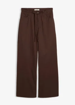 Pantalón de sarga de algodón puro Mujer Pantalones